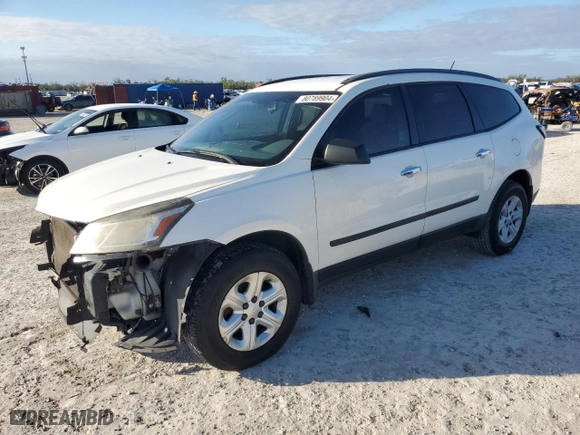2015 Chevrolet Traverse LS with VIN 1GNKRFED4FJ201858, listed as a Copart auction lot 80789904 with 0 mi miles and Salvage Title. Bid and sale history available at carsss.com. Image 1.