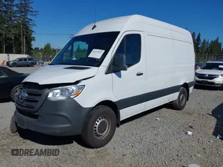 2023 Mercedes-Benz Sprinter Cargo with VIN W1Y4KBHY4PT139571, listed as a IAAI auction lot 42137852 with 13,304 mi miles. Bid and sale history available at carsss.com. Image 16.