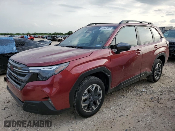 2025 Subaru Forester Premium с VIN JF2SLDDC3SH437492, выставлен на аукционе Copart как лот 53382685 с пробегом 8 263 миль миль и Чистый • Clean title. История ставок и продаж доступна на DreamBid. Изображение 1.
