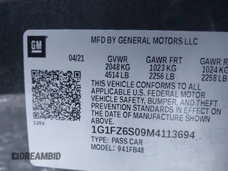 2021 Chevrolet Bolt EV Premier z VIN 1G1FZ6S09M4113694, wystawiony jako IAAI lot #41378289 z przebiegiem 40 979 mil mil oraz . Historia ofert i sprzedaży dostępna na DreamBid. Obrazek 9.