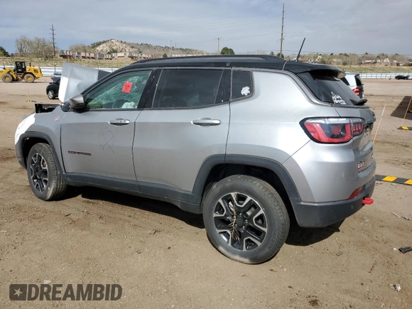 2020 Jeep Compass Trailhawk with VIN 3C4NJDDB4LT132790, listed as a Copart auction lot 49604935 with Not Provided miles and Salvage Title. Bid and sale history available at carsss.com. Image 2.