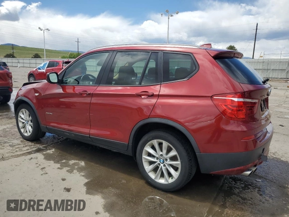 2014 BMW X3 xDrive28i with VIN 5UXWX9C54E0D23221, listed as a Copart auction lot 55412975 with 139,813 mi miles and Salvage Title. Bid and sale history available at DreamBid. Image 2.
