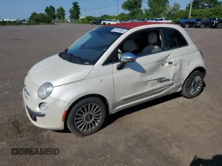 2013 FIAT 500 Lounge with VIN 3C3CFFERXDT525022, listed as a Copart auction lot 62812485 with 193,988 mi miles and Salvage title. Bid and sale history available at DreamBid. Image 1.