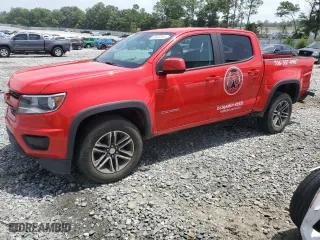 2020 Chevrolet Colorado 2WD Work Truck with VIN 1GCGSBEA9L1114289, listed as a Copart auction lot 65657264 with 43,619 mi miles and Salvage Title. Bid and sale history available at carsss.com. Image 1.