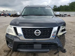 2017 Nissan Armada Platinum with VIN JN8AY2NF9H9302856, listed as a Copart auction lot 60226345 with 116,336 mi miles and Salvage title. Bid and sale history available at DreamBid. Image 5.