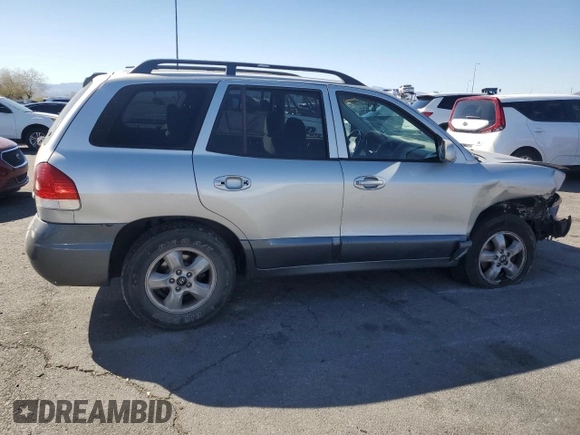 2005 Hyundai Santa Fe GLS with VIN KM8SC73D85U918453, listed as a Copart auction lot 46942725 with 186,275 mi miles and Salvage Title. Bid and sale history available at carsss.com. Image 3.