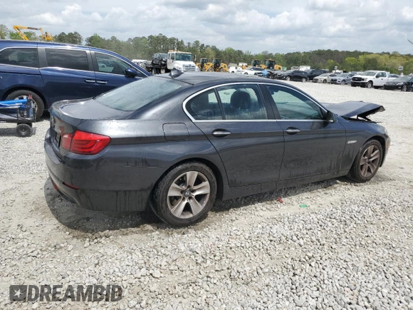 2011 BMW 5 Series 528i with VIN WBAFR1C51BDS36663, listed as a Copart auction lot 51995635 with 112,132 mi miles and Salvage Title. Bid and sale history available at carsss.com. Image 3.
