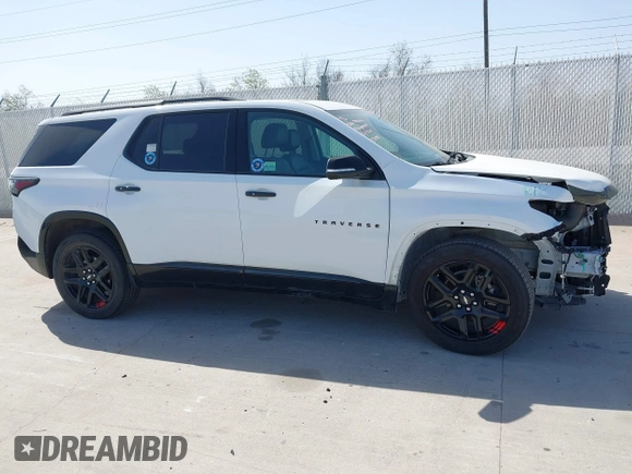 2021 Chevrolet Traverse Premier with VIN 1GNERKKW4MJ164822, listed as a IAAI auction lot 41859580 with 82,383 mi miles. Bid and sale history available at carsss.com. Image 13.