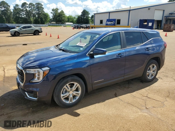 2022 GMC Terrain SLE with VIN 3GKALMEV1NL125272, listed as a Copart auction lot 55992085 with 70,096 mi miles and Salvage title. Bid and sale history available at DreamBid. Image 1.