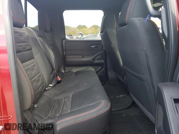 2023 Nissan Frontier SV z VIN 1N6ED1EK6PN638144, wystawiony jako Copart lot #76092204 z przebiegiem 6 523 mil mil oraz Szkoda całkowita • Salvage title. Historia ofert i sprzedaży dostępna na DreamBid. Obrazek 10.