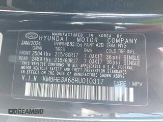 2024 Hyundai Kona Limited с VIN KM8HE3A68RU010317, выставлен на аукционе IAAI как лот 42270825 с пробегом 5 702 миль миль и . История ставок и продаж доступна на DreamBid. Изображение 9.