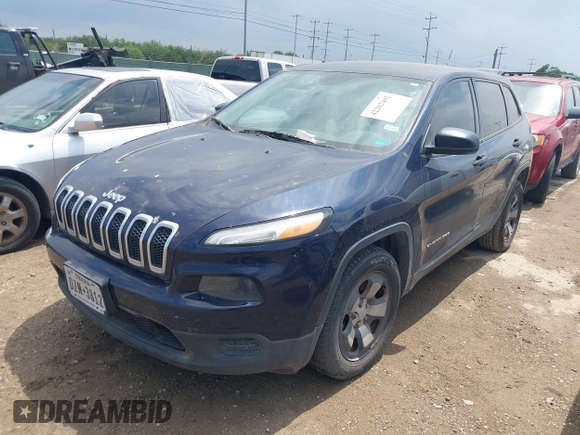 2014 Jeep Cherokee Sport with VIN 1C4PJLAB2EW279808, listed as a IAAI auction lot 42202402 with 98,671 mi miles and . Bid and sale history available at DreamBid. Image 2.