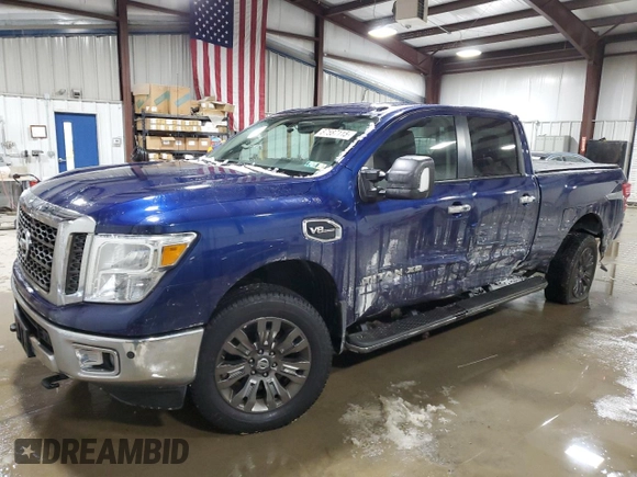 2017 Nissan Titan XD SL with VIN 1N6AA1F40HN515951, listed as a Copart auction lot 87587115 with 79,970 mi miles and Salvage Title. Bid and sale history available at carsss.com. Image 1.
