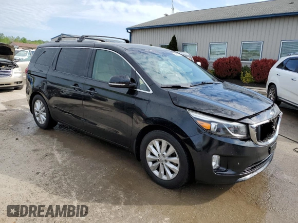 2016 Kia Sedona SX with VIN KNDMC5C1XG6113634, listed as a Copart auction lot 54130725 with 105,278 mi miles and Salvage Title. Bid and sale history available at carsss.com. Image 4.