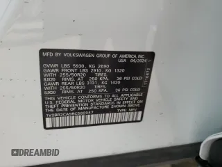 2024 Volkswagen Atlas SEL with VIN 1V2BR2CA9RC582947, listed as a Copart auction lot 55871905 with Not provided miles and Salvage title. Bid and sale history available at DreamBid. Image 13.