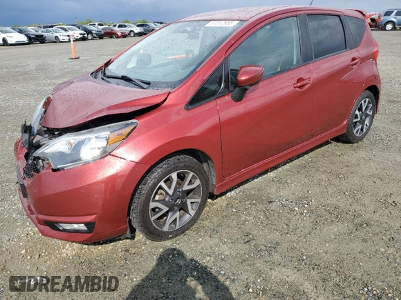 2017 Nissan Note SR with VIN 3N1CE2CP3HL378415, listed as a Copart auction lot 51512955 with 102,246 mi miles and Salvage Title. Bid and sale history available at DreamBid. Image 1.