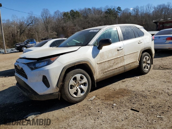 2022 Toyota RAV4 LE with VIN 2T3F1RFV8NW315825, listed as a Copart auction lot 41907285 with 37,497 mi miles and Salvage Title. Bid and sale history available at carsss.com. Image 1.