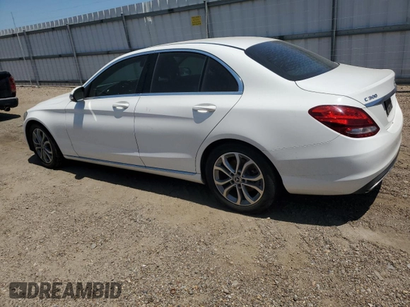 2017 Mercedes-Benz C 300 with VIN 55SWF4JB7HU222188, listed as a Copart auction lot 52375415 with 81,437 mi miles and Salvage title. Bid and sale history available at DreamBid. Image 2.