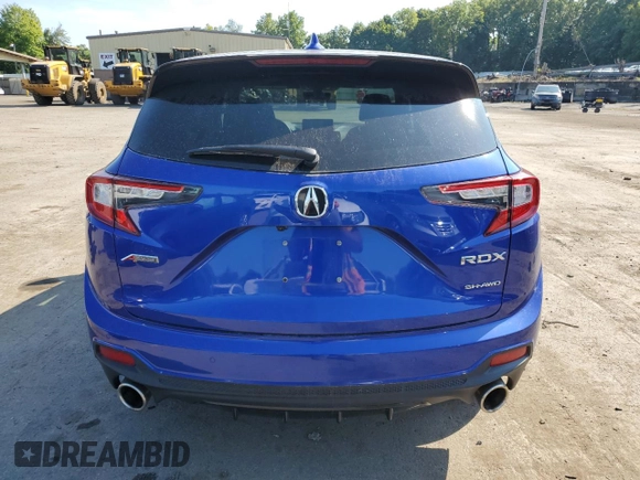 2023 Acura RDX w/A-Spec Package with VIN 5J8TC2H65PL003477, listed as a Copart auction lot 68564554 with 12,143 mi miles and Salvage Title. Bid and sale history available at carsss.com. Image 6.