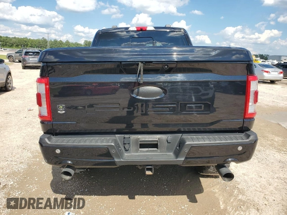 2021 Ford F-150 XL with VIN 1FTFW1E5XMFB70288, listed as a Copart auction lot 52735033 with 35,111 mi miles and Salvage Title. Bid and sale history available at carsss.com. Image 6.