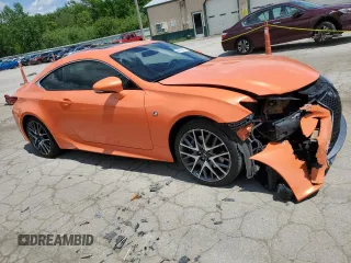 2015 Lexus RC 350 F Sport with VIN JTHSE5BC5F5003873, listed as a Copart auction lot 56970005 with 98,281 mi miles and Salvage title. Bid and sale history available at DreamBid. Image 4.