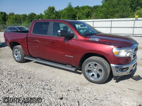 2022 Ram 1500 Big Horn with VIN 1C6SRFFT6NN381504, listed as a Copart auction lot 56403735 with 30,043 mi miles and Salvage title. Bid and sale history available at DreamBid. Image 4.