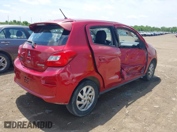 2018 Mitsubishi Mirage SE with VIN ML32A4HJ0JH004436, listed as a IAAI auction lot 42297251 with 105,442 mi miles and . Bid and sale history available at DreamBid. Image 4.