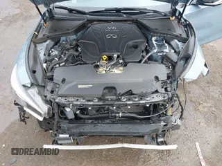 2021 Infiniti Q50 Red Sport 400 with VIN JN1FV7DR0MM880468, listed as a IAAI auction lot 41040172 with 30,715 mi miles and . Bid and sale history available at carsss.com. Image 10.