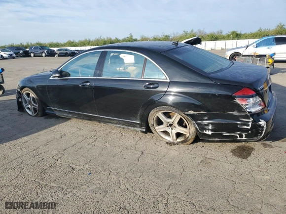 2009 Mercedes-Benz S-Class 5.5L V8 with VIN WDDNG71X79A245980, listed as a Copart auction lot 48012025 with 128,222 mi miles and Salvage Title. Bid and sale history available at carsss.com. Image 2.