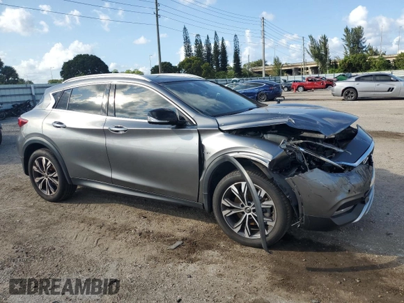 2017 Infiniti QX30 Luxury with VIN SJKCH5CR3HA030285, listed as a Copart auction lot 78579464 with 74,645 mi miles and Salvage Title. Bid and sale history available at carsss.com. Image 4.