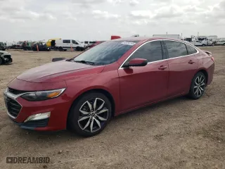 2020 Chevrolet Malibu RS with VIN 1G1ZG5ST1LF066171, listed as a Copart auction lot 48394745 with 34,312 mi miles and Salvage Title. Bid and sale history available at carsss.com. Image 1.