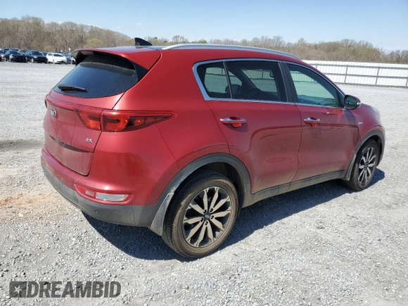 2017 Kia Sportage EX with VIN KNDPNCAC8H7215672, listed as a Copart auction lot 50593845 with 96,665 mi miles and Salvage title. Bid and sale history available at DreamBid. Image 3.