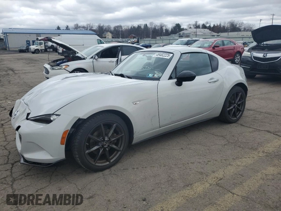 2018 Mazda MX-5 Miata RF Club with VIN JM1NDAL79J0203544, listed as a Copart auction lot 49482225 with 36,839 mi miles and Salvage Title. Bid and sale history available at carsss.com. Image 1.