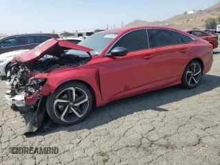 2021 Honda Accord Sport with VIN 1HGCV1F38MA083619, listed as a Copart auction lot 61874435 with 67,970 mi miles and Salvage title. Bid and sale history available at DreamBid. Image 1.