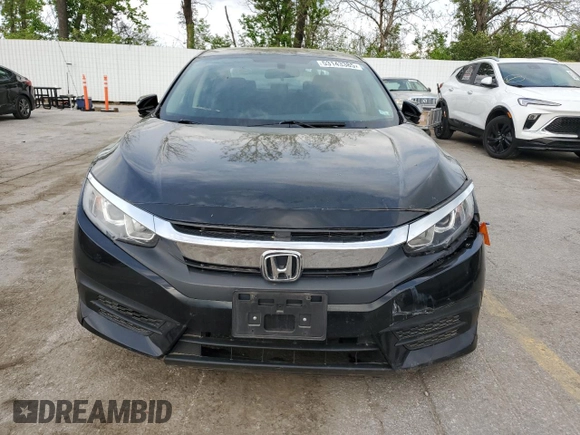 2017 Honda Civic LX with VIN 19XFC2F51HE033270, listed as a Copart auction lot 53143385 with 56,311 mi miles and Salvage Title. Bid and sale history available at DreamBid. Image 5.