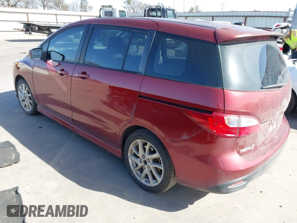 2012 Mazda Mazda5 Grand Touring with VIN JM1CW2DL1C0132281, listed as a IAAI auction lot 41698161 with 121,179 mi miles. Bid and sale history available at carsss.com. Image 3.