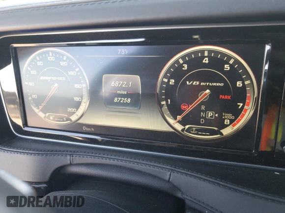 2016 Mercedes-Benz S-Class AMG S 63 with VIN WDDUG7JB4GA237137, listed as a Copart auction lot 53655765 with 87,258 mi miles and Clean Title. Bid and sale history available at carsss.com. Image 9.