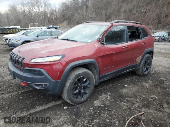 2017 Jeep Cherokee Trailhawk L Plus with VIN 1C4PJMBB6HW581711, listed as a Copart auction lot 89088395 with 102,365 mi miles and Salvage Title. Bid and sale history available at carsss.com. Image 1.