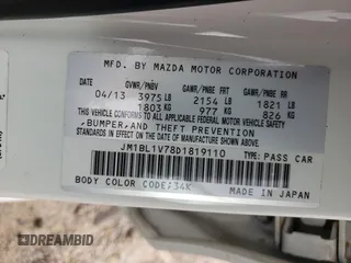 2013 Mazda 3 i Touring with VIN JM1BL1V78D1819110, listed as a Copart auction lot 53026535 with 77,212 mi miles and Salvage Title. Bid and sale history available at DreamBid. Image 14.