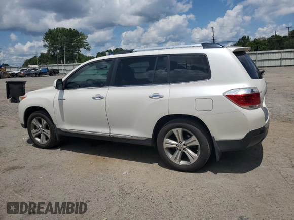 2012 Toyota Highlander Limited with VIN 5TDYK3EH0CS052470, listed as a Copart auction lot 62135025 with 136,043 mi miles and Salvage title. Bid and sale history available at DreamBid. Image 2.