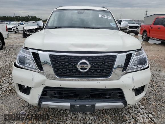 2017 Nissan Armada Platinum z VIN JN8AY2ND4H9003743, wystawiony jako Copart lot #51065965 z przebiegiem 93 801 mil mil oraz Szkoda całkowita • Salvage title. Historia ofert i sprzedaży dostępna na DreamBid. Obrazek 5.