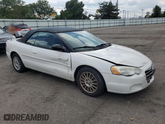 2004 Chrysler Sebring LXi with VIN 1C3EL55R94N276546, listed as a Copart auction lot 63691475 with 122,628 mi miles and Salvage title. Bid and sale history available at DreamBid. Image 4.