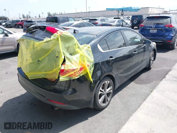 2015 Kia Forte EX with VIN KNAFZ4A81F5336163, listed as a IAAI auction lot 42024955 with 1 mi miles. Bid and sale history available at carsss.com. Image 4.