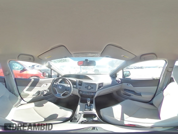 2012 Honda Civic LX with VIN 2HGFB2F57CH604861, listed as a Copart auction lot 50294515 with 130,214 mi miles and Salvage Title. Bid and sale history available at DreamBid. Image 13.