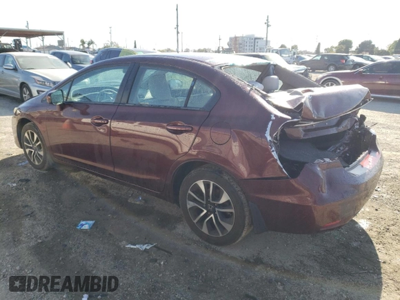 2015 Honda Civic EX with VIN 19XFB2F86FE241381, listed as a Copart auction lot 49438605 with 148,567 mi miles and Salvage Title. Bid and sale history available at DreamBid. Image 2.