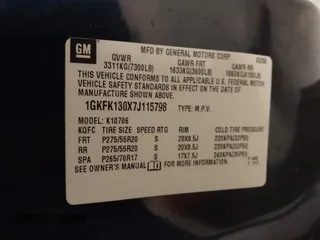 2007 GMC Yukon SLT z VIN 1GKFK130X7J115798, wystawiony jako IAAI lot #42039550 z przebiegiem 263 539 mil mil oraz . Historia ofert i sprzedaży dostępna na DreamBid. Obrazek 9.