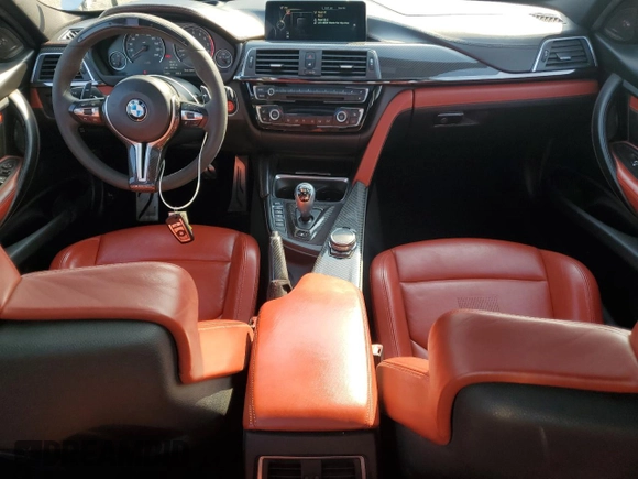 2016 BMW M3 with VIN WBS8M9C52G5D30251, listed as a Copart auction lot 63709275 with 74,404 mi miles and Salvage title. Bid and sale history available at DreamBid. Image 8.
