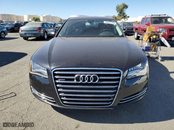 2014 Audi A8 L 3.0T with VIN WAURGAFD8EN008082, listed as a Copart auction lot 76841114 with 99,293 mi miles and Salvage Title. Bid and sale history available at carsss.com. Image 5.