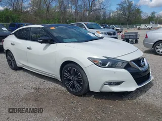 2016 Nissan Maxima 3.5 SV with VIN 1N4AA6APXGC414322, listed as a IAAI auction lot 42061835 with 129,356 mi miles. Bid and sale history available at carsss.com. Image 1.