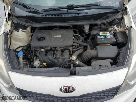 2016 Kia Rio LX with VIN KNADM4A35G6639792, listed as a Copart auction lot 52217745 with 100,810 mi miles and Salvage Title. Bid and sale history available at carsss.com. Image 12.